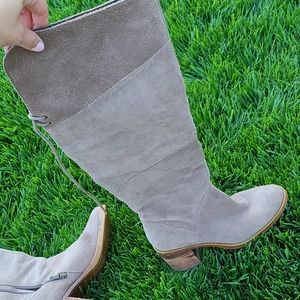 Suede over-the-knee boots
